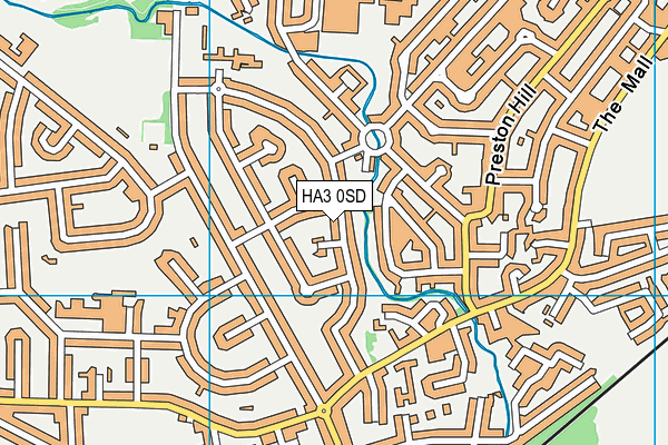 HA3 0SD map - OS VectorMap District (Ordnance Survey)