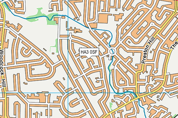 HA3 0SF map - OS VectorMap District (Ordnance Survey)