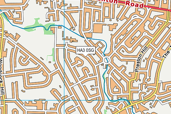 HA3 0SG map - OS VectorMap District (Ordnance Survey)