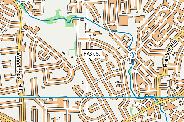 HA3 0SJ map - OS VectorMap District (Ordnance Survey)