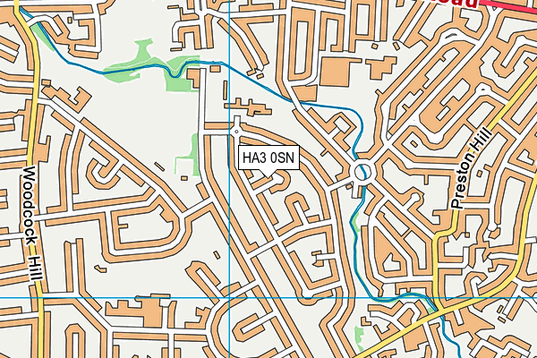 HA3 0SN map - OS VectorMap District (Ordnance Survey)