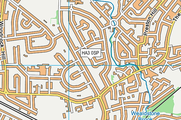 HA3 0SP map - OS VectorMap District (Ordnance Survey)