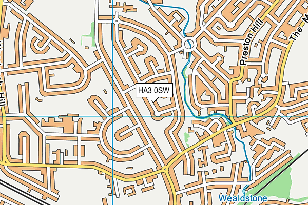 HA3 0SW map - OS VectorMap District (Ordnance Survey)