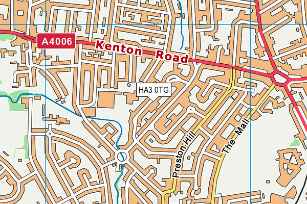 HA3 0TG map - OS VectorMap District (Ordnance Survey)