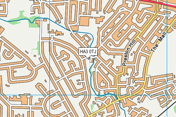 HA3 0TJ map - OS VectorMap District (Ordnance Survey)