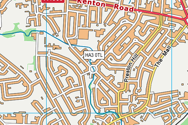 HA3 0TL map - OS VectorMap District (Ordnance Survey)