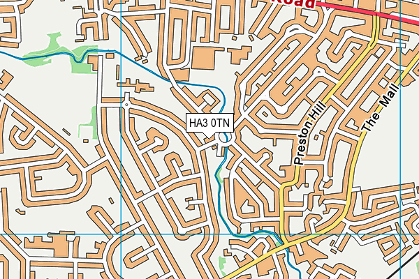HA3 0TN map - OS VectorMap District (Ordnance Survey)
