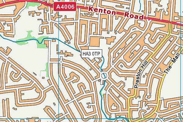 HA3 0TP map - OS VectorMap District (Ordnance Survey)