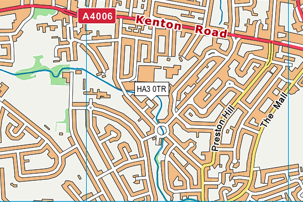 HA3 0TR map - OS VectorMap District (Ordnance Survey)