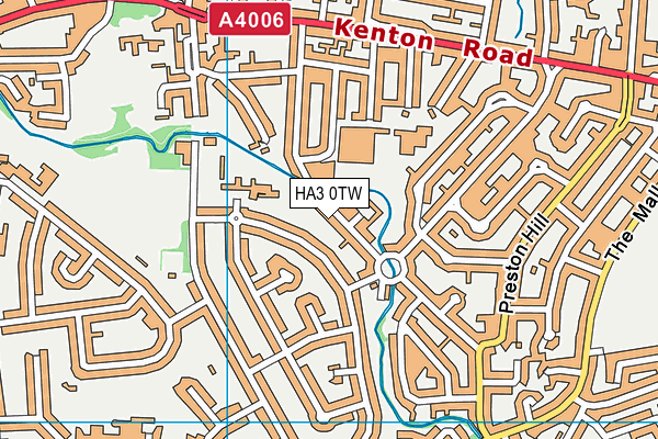 HA3 0TW map - OS VectorMap District (Ordnance Survey)