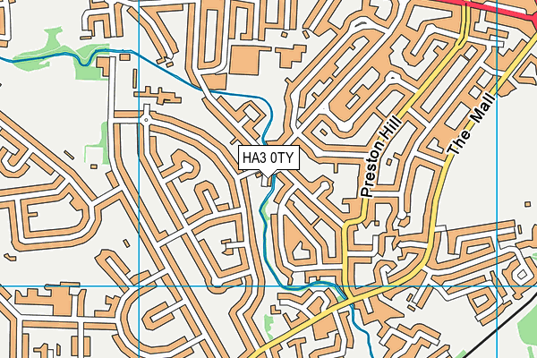 HA3 0TY map - OS VectorMap District (Ordnance Survey)