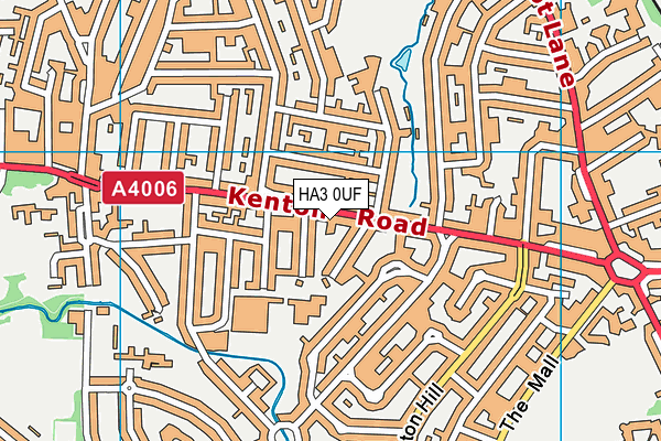 HA3 0UF map - OS VectorMap District (Ordnance Survey)
