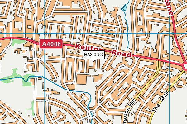 HA3 0UG map - OS VectorMap District (Ordnance Survey)