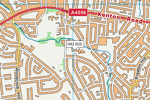 Uxendon Manor Primary School map (HA3 0UX) - OS VectorMap District (Ordnance Survey)