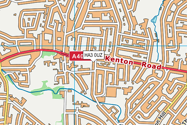 HA3 0UZ map - OS VectorMap District (Ordnance Survey)