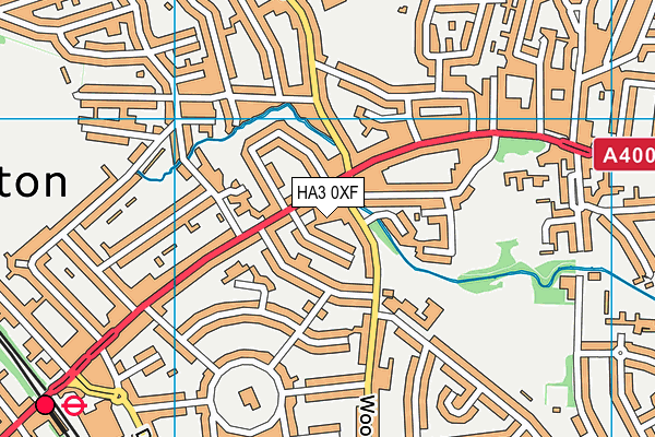 HA3 0XF map - OS VectorMap District (Ordnance Survey)