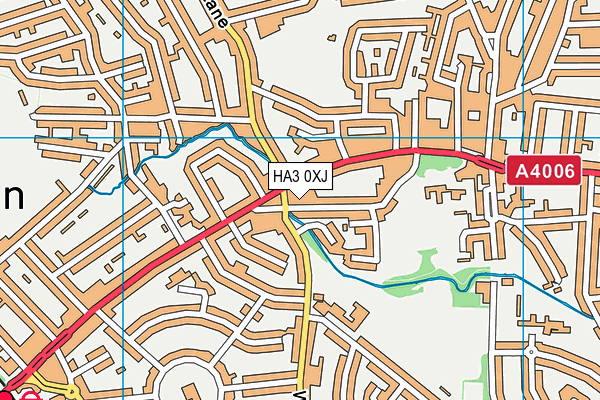 HA3 0XJ map - OS VectorMap District (Ordnance Survey)