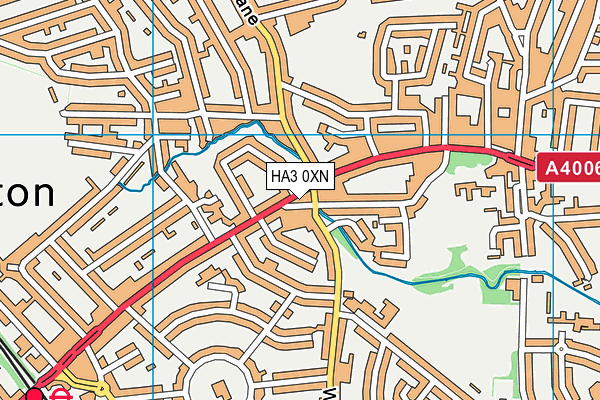 HA3 0XN map - OS VectorMap District (Ordnance Survey)