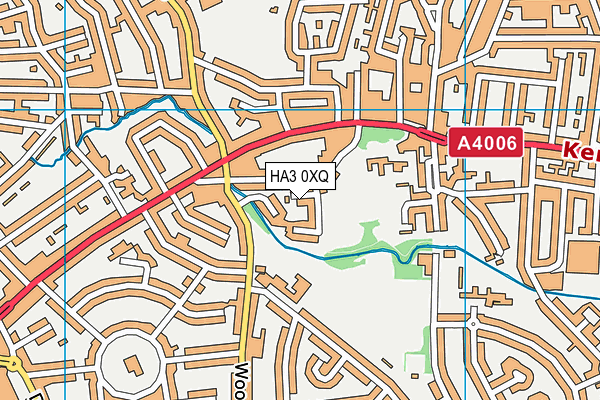 HA3 0XQ map - OS VectorMap District (Ordnance Survey)