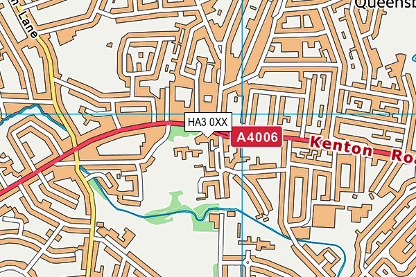HA3 0XX map - OS VectorMap District (Ordnance Survey)