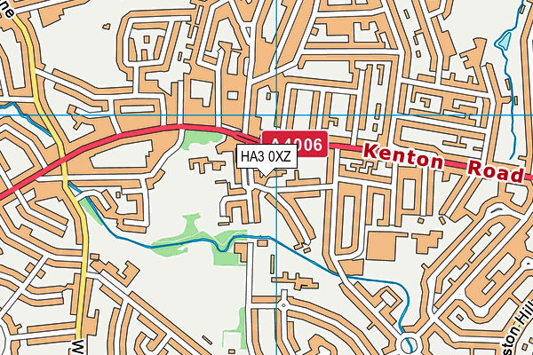 HA3 0XZ map - OS VectorMap District (Ordnance Survey)
