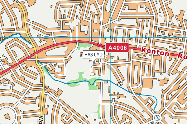 HA3 0YD map - OS VectorMap District (Ordnance Survey)