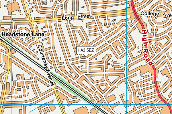 HA3 5EZ map - OS VectorMap District (Ordnance Survey)