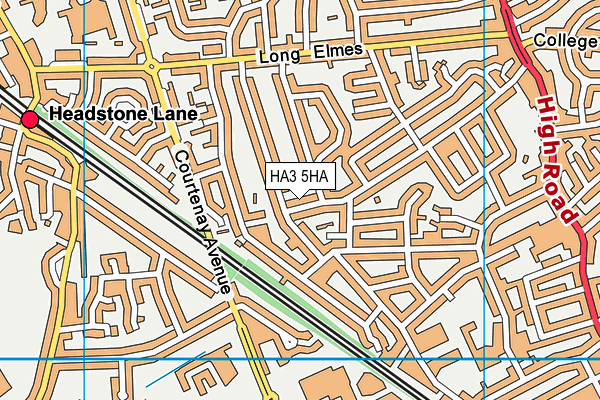 HA3 5HA map - OS VectorMap District (Ordnance Survey)