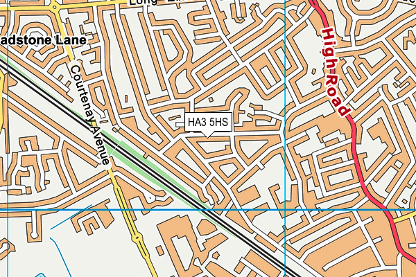 HA3 5HS map - OS VectorMap District (Ordnance Survey)