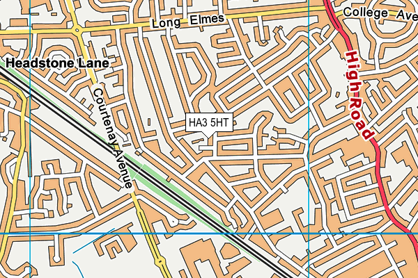 HA3 5HT map - OS VectorMap District (Ordnance Survey)