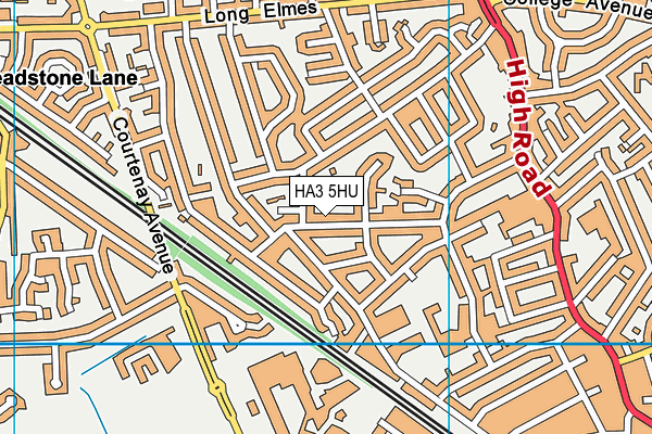 HA3 5HU map - OS VectorMap District (Ordnance Survey)