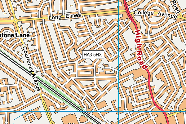 HA3 5HX map - OS VectorMap District (Ordnance Survey)