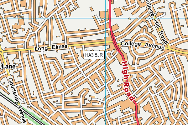 HA3 5JR map - OS VectorMap District (Ordnance Survey)