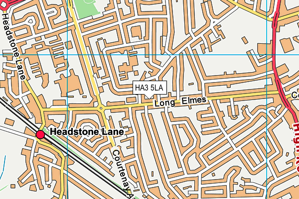 HA3 5LA map - OS VectorMap District (Ordnance Survey)