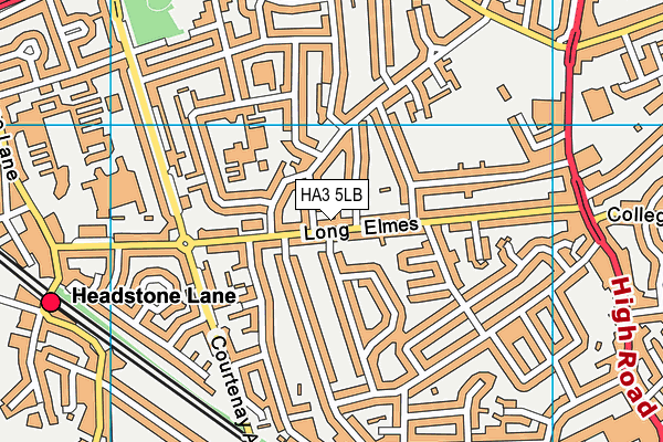 HA3 5LB map - OS VectorMap District (Ordnance Survey)