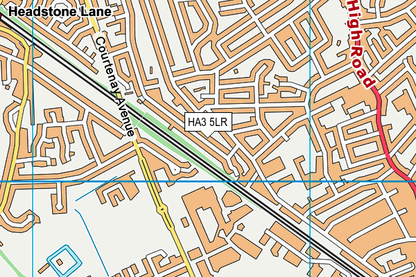 HA3 5LR map - OS VectorMap District (Ordnance Survey)