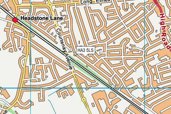 HA3 5LS map - OS VectorMap District (Ordnance Survey)