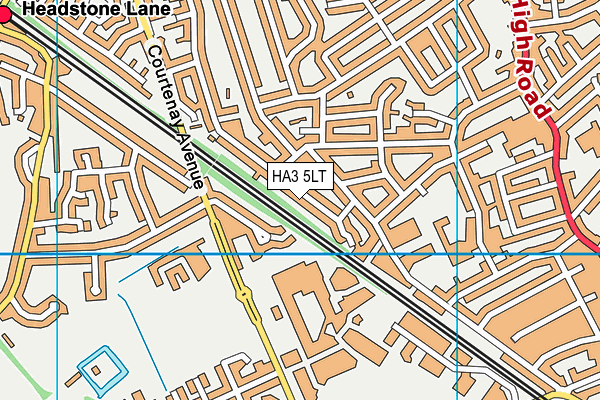 HA3 5LT map - OS VectorMap District (Ordnance Survey)