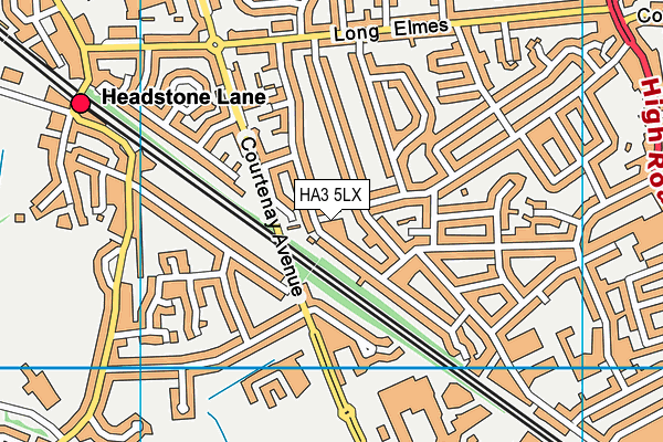 HA3 5LX map - OS VectorMap District (Ordnance Survey)