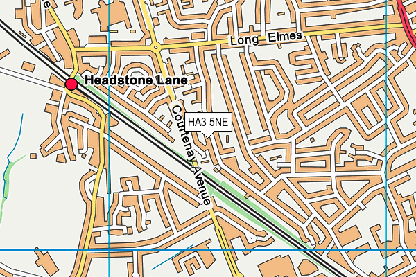 HA3 5NE map - OS VectorMap District (Ordnance Survey)