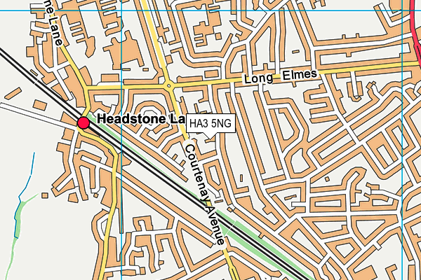 HA3 5NG map - OS VectorMap District (Ordnance Survey)