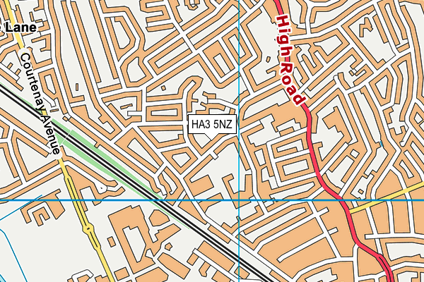 HA3 5NZ map - OS VectorMap District (Ordnance Survey)