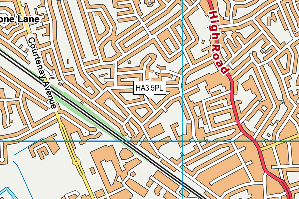HA3 5PL map - OS VectorMap District (Ordnance Survey)
