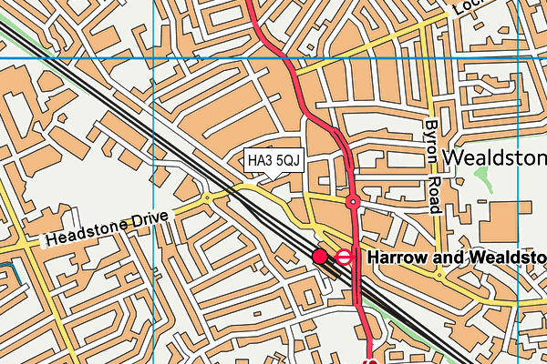 HA3 5QJ map - OS VectorMap District (Ordnance Survey)