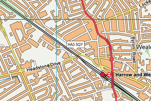 HA3 5QY map - OS VectorMap District (Ordnance Survey)