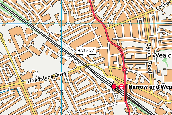 HA3 5QZ map - OS VectorMap District (Ordnance Survey)