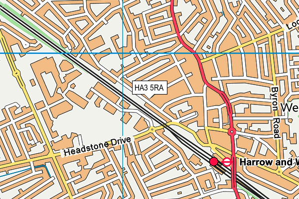 HA3 5RA map - OS VectorMap District (Ordnance Survey)