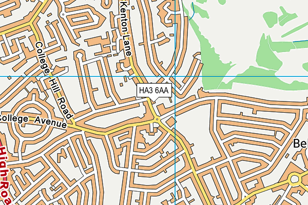 HA3 6AA map - OS VectorMap District (Ordnance Survey)