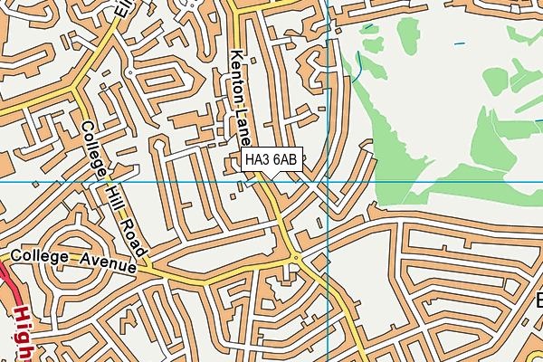 HA3 6AB map - OS VectorMap District (Ordnance Survey)