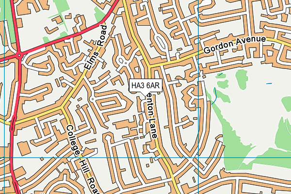 HA3 6AR map - OS VectorMap District (Ordnance Survey)